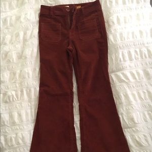 ANTHROPOLOGIE CORDUROY BELL BOTTOM PANTS!