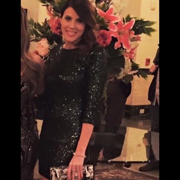 Beautiful emerald green sequence dress