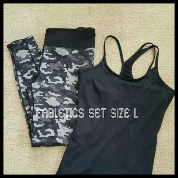 Fabletics leggings & tank EUC Large
