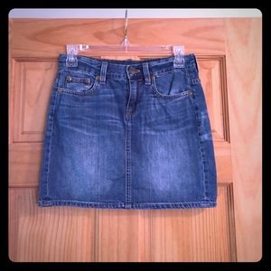 24" Waist JCrew denim mini skirt