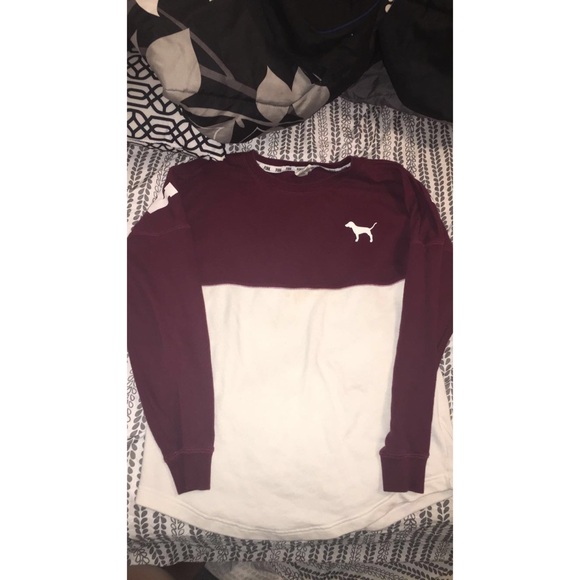 Vs Pink Varsity Crew Neck
