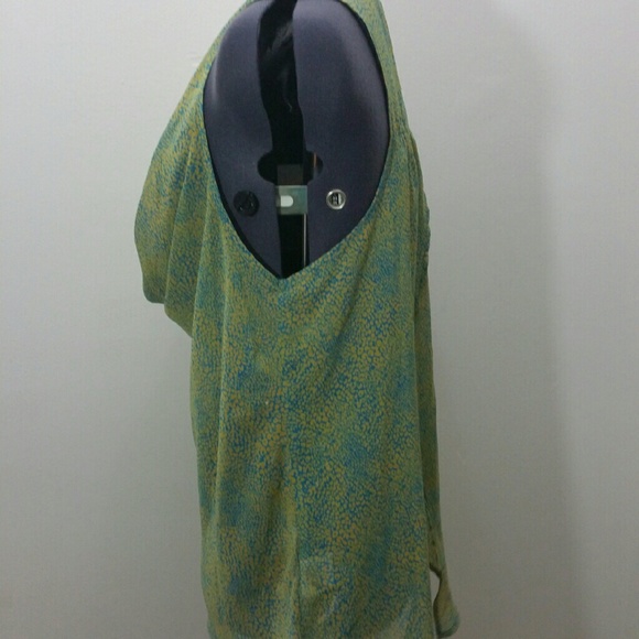 Blue and yellow blouse L - Picture 2 of 3
