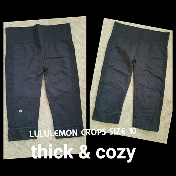 Lululemon charcoal crops *like new* size 10