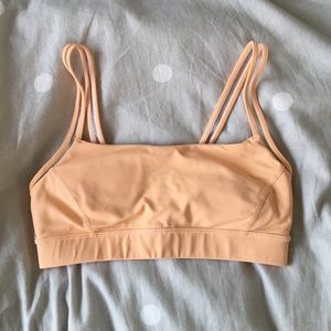 light orange Lululemon sports bra