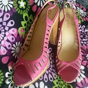 Candy Pink slingback heels