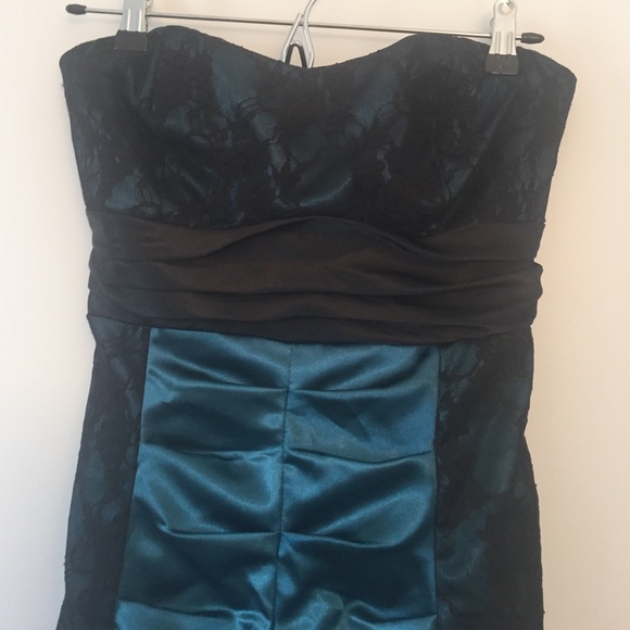 Teal and black laced dress! - Picture 2 of 4