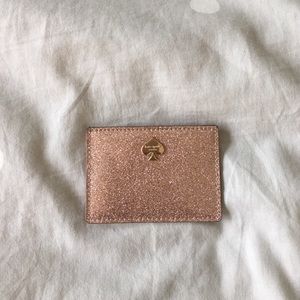 Brand New Kate Spade glitter bug card holder