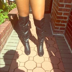 Knee high booties