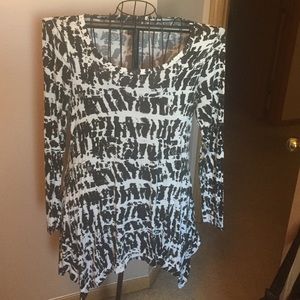 Black, grey and cream tunic