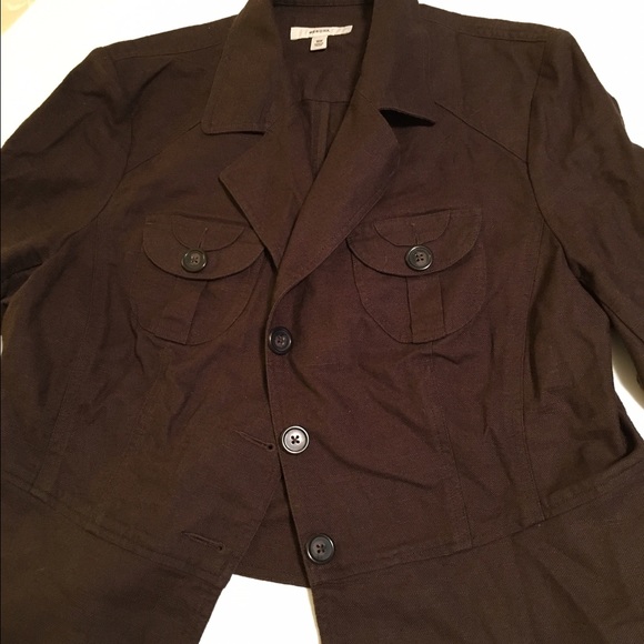 Brown Linen 'Safari' Blazer