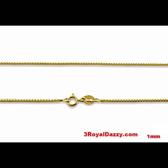 gold layered over 925 sterling silver - box chain