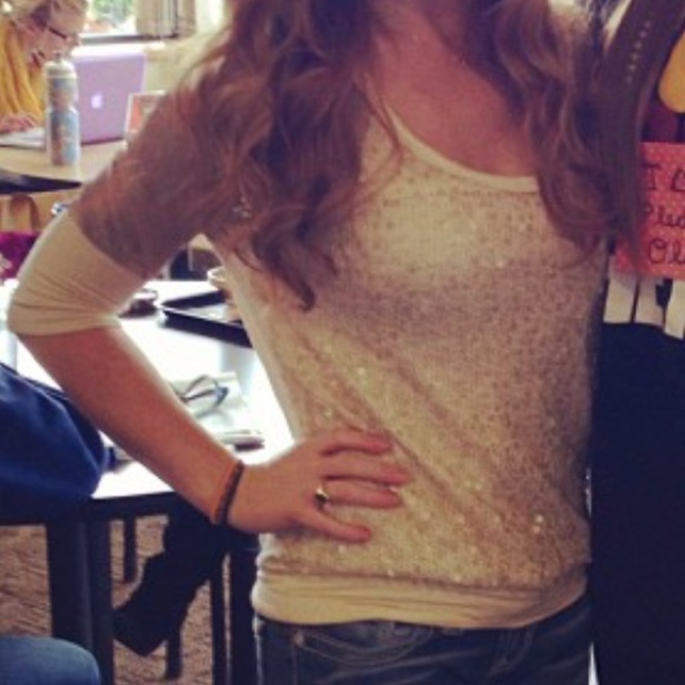 Daytrip Sequin and Lace Top