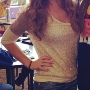 Daytrip Sequin and Lace Top