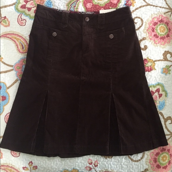 Brown Corduroy Skirt - Picture 1 of 4