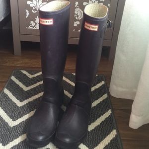 Hunter Rain Boots Purple