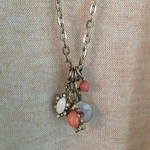 Long LOFT Necklace - Gold, Blush, & White