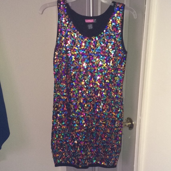 Multicolor Sequin Dress