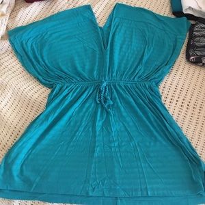 Blue/green beach cover up