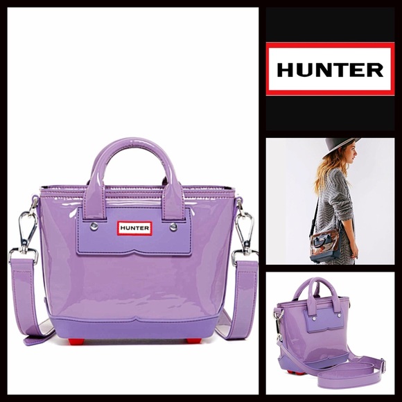 HUNTER ORIGINAL PATENT LEATHER TOTE CROSSBODY - Picture 3 of 8