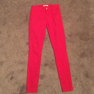 Red skinny jeans from Charlotte Russe
