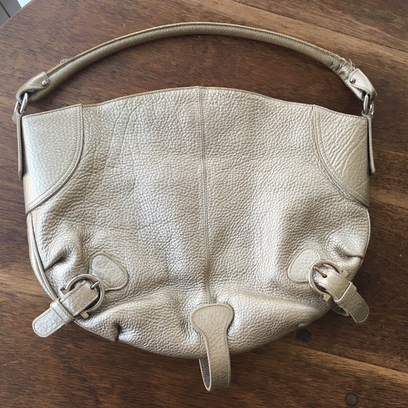 Authentic Ferragamo Metallic Hobo Bag