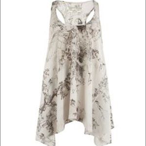 All Saints Floral Printed Silk Tank