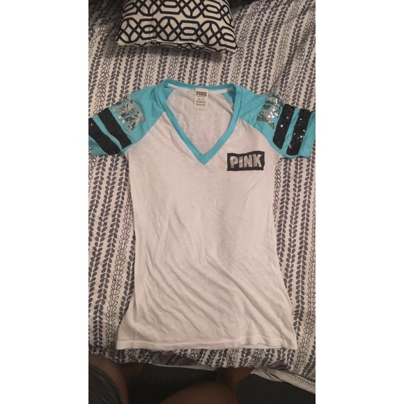 VS pink BLING Varsity Tee