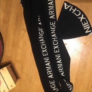 Armani exchange men's beanie and scarf.