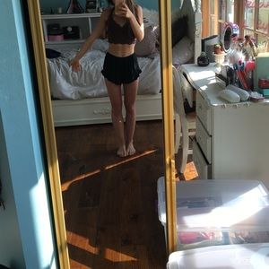 Black ruffle brandy Melville shorts