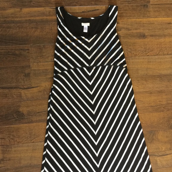 Chico's black and white maxi