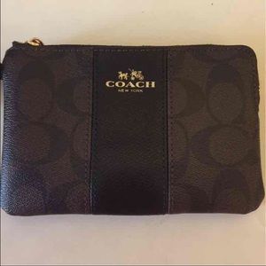 Leather Coach Wristlet