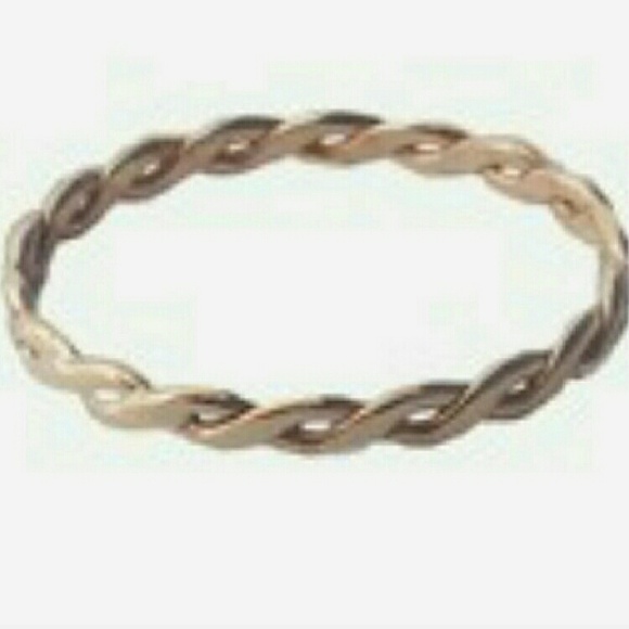 14k gold filled braid toe ring