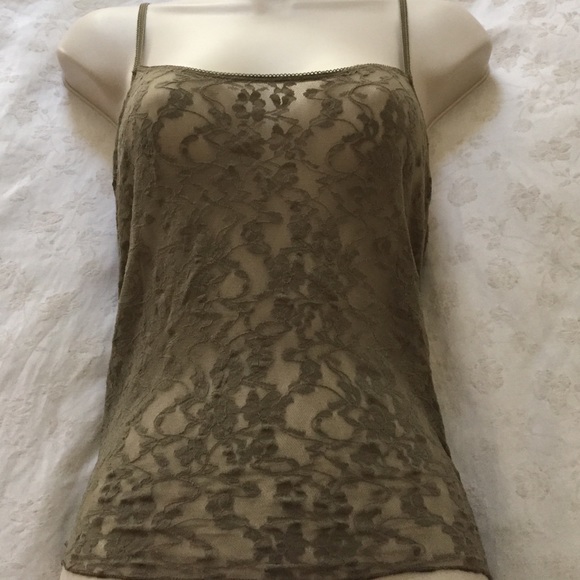 NWT - DKNY - LACE CAMISOLE - Khaki color - Size M