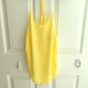 Yellow Sheer Tank Top