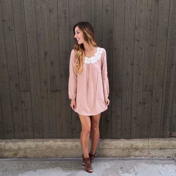 blush embellished dress - Picture 3 of 4