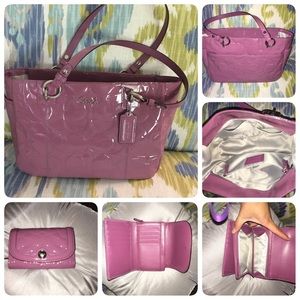 Coach bag and wallet