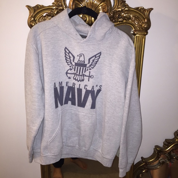 Gray navy hoodie