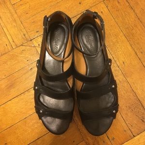 Madewell black leather sandals