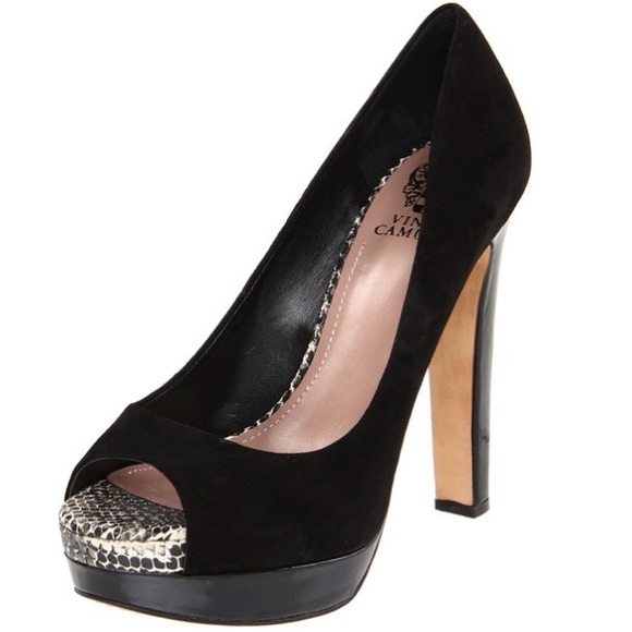 Vince Camuto Black Suede Pumps