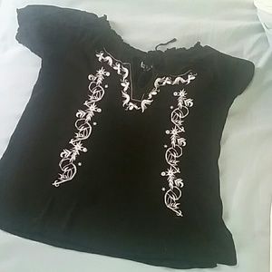 Embroidered Peasant Blouse