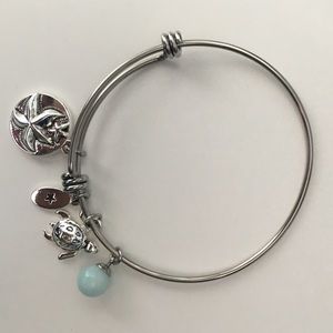 Silver Ocean Themed Charm Bracelet