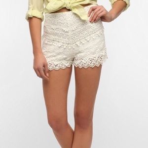 Lace Crochet High Waisted Shorts