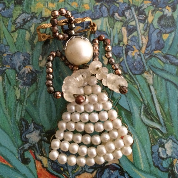 Pearl angel brooch - Picture 1 of 1