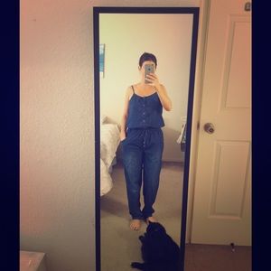Lightweight denim jumpsuit