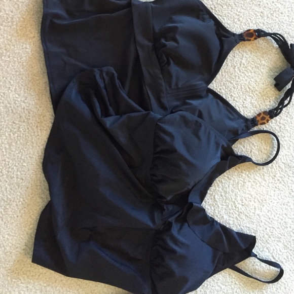 2 Black tankinis. Catalina & Merona