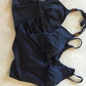 2 Black tankinis. Catalina & Merona