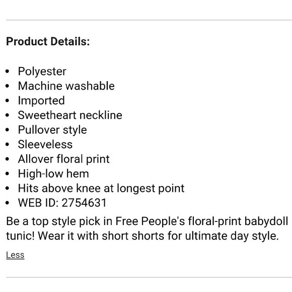 Free People Floral Print Tunic - Picture 4 of 5