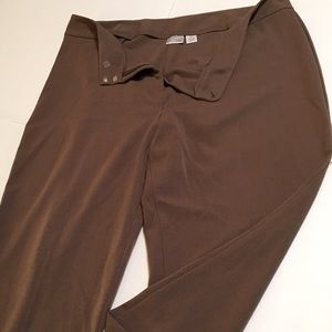 Kim Rogers brown business slacks 18P