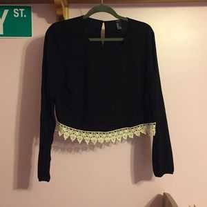 Women's crop top blouse
