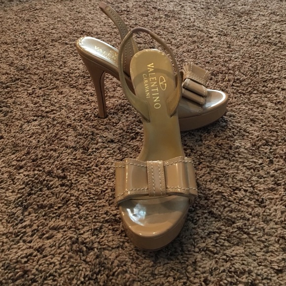 Valentino blush colored patent leather shoes